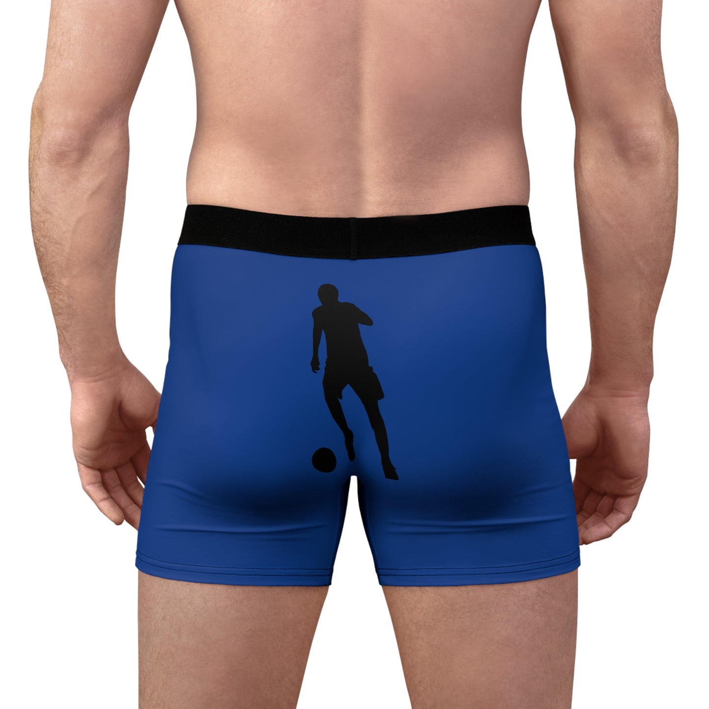 Men's Boxer Briefs: Soccer Dark Blue