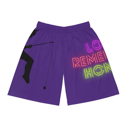 Basketball Shorts: Fishing Purple