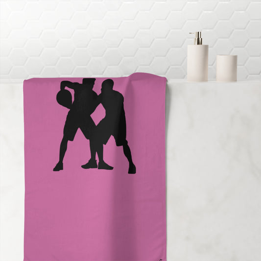 Mink-Cotton Towel: Basketball Lite Pink