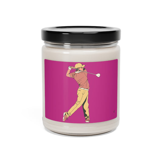 Scented Soy Candle, 9oz: Golf Pink