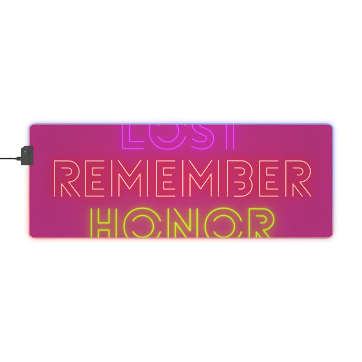 LED Gaming Mouse Pad: Lost Remember Honor Pink