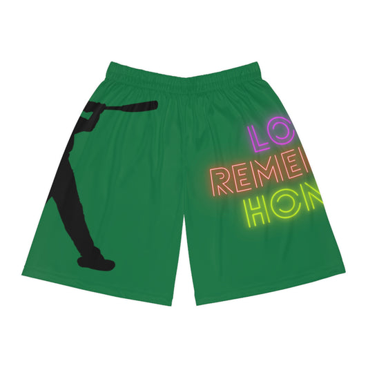 Basketball Shorts: Baseball Dark Green