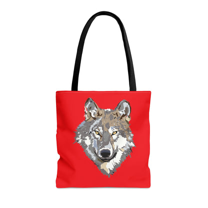 Tote Bag: Wolves Red