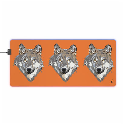 LED Gaming Mouse Pad: Wolves Crusta