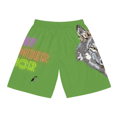 Basketball Shorts: Wolves Green