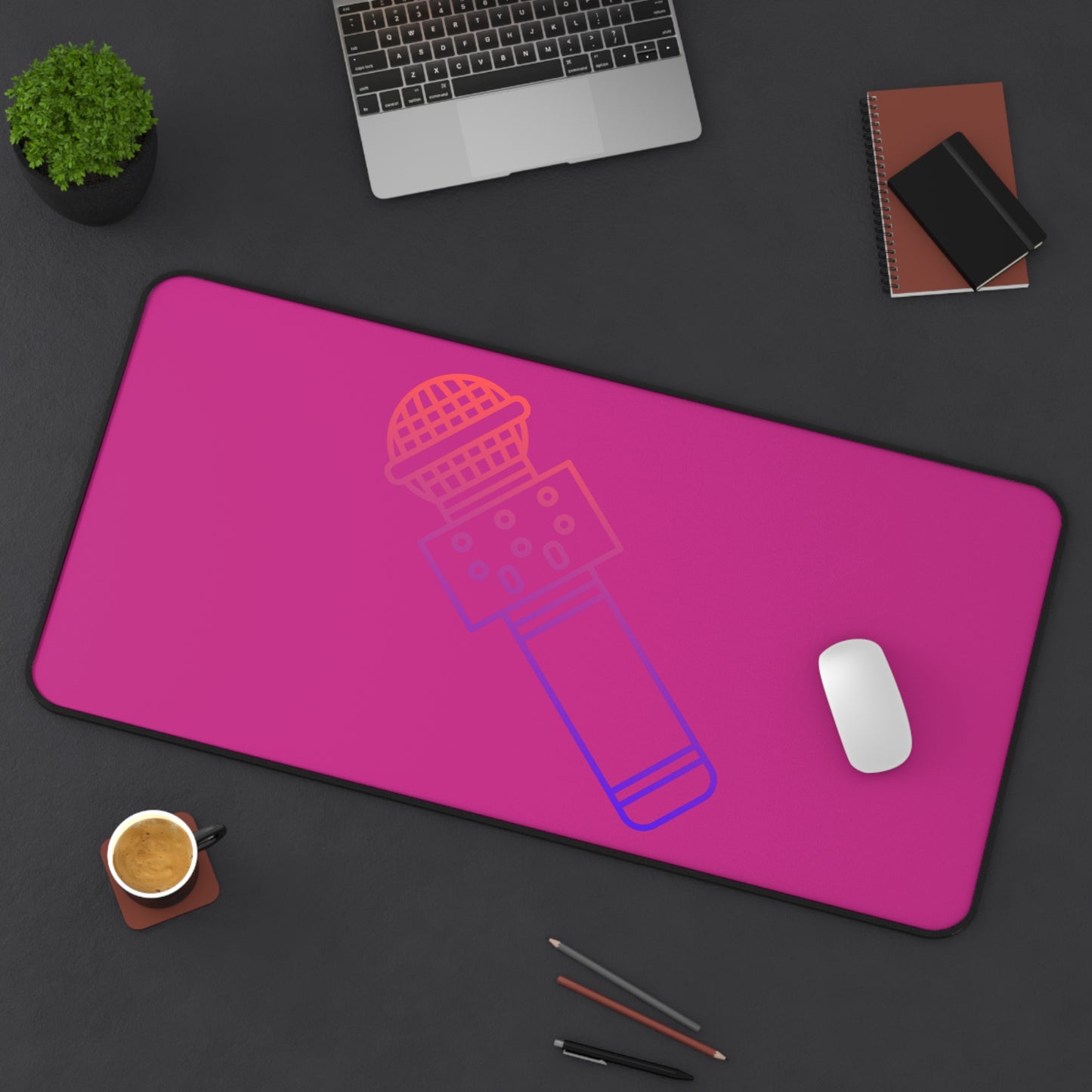 Desk Mat: Music Pink