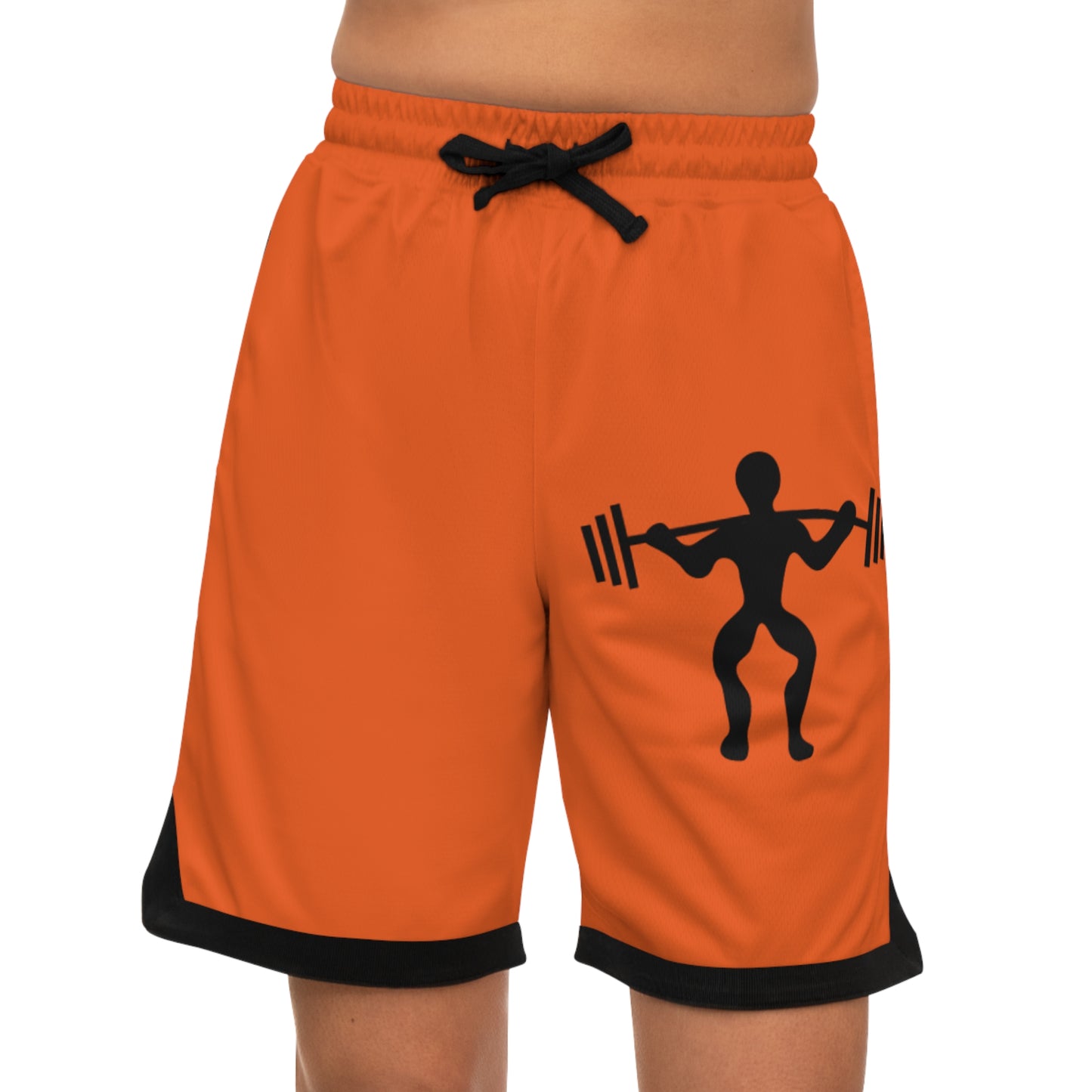 Basketball Rib Shorts: Weightlifting Orange