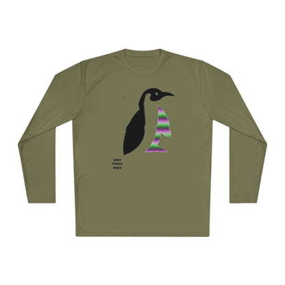 Lightweight Long Sleeve Tee: Crazy Penguin World Logo #1