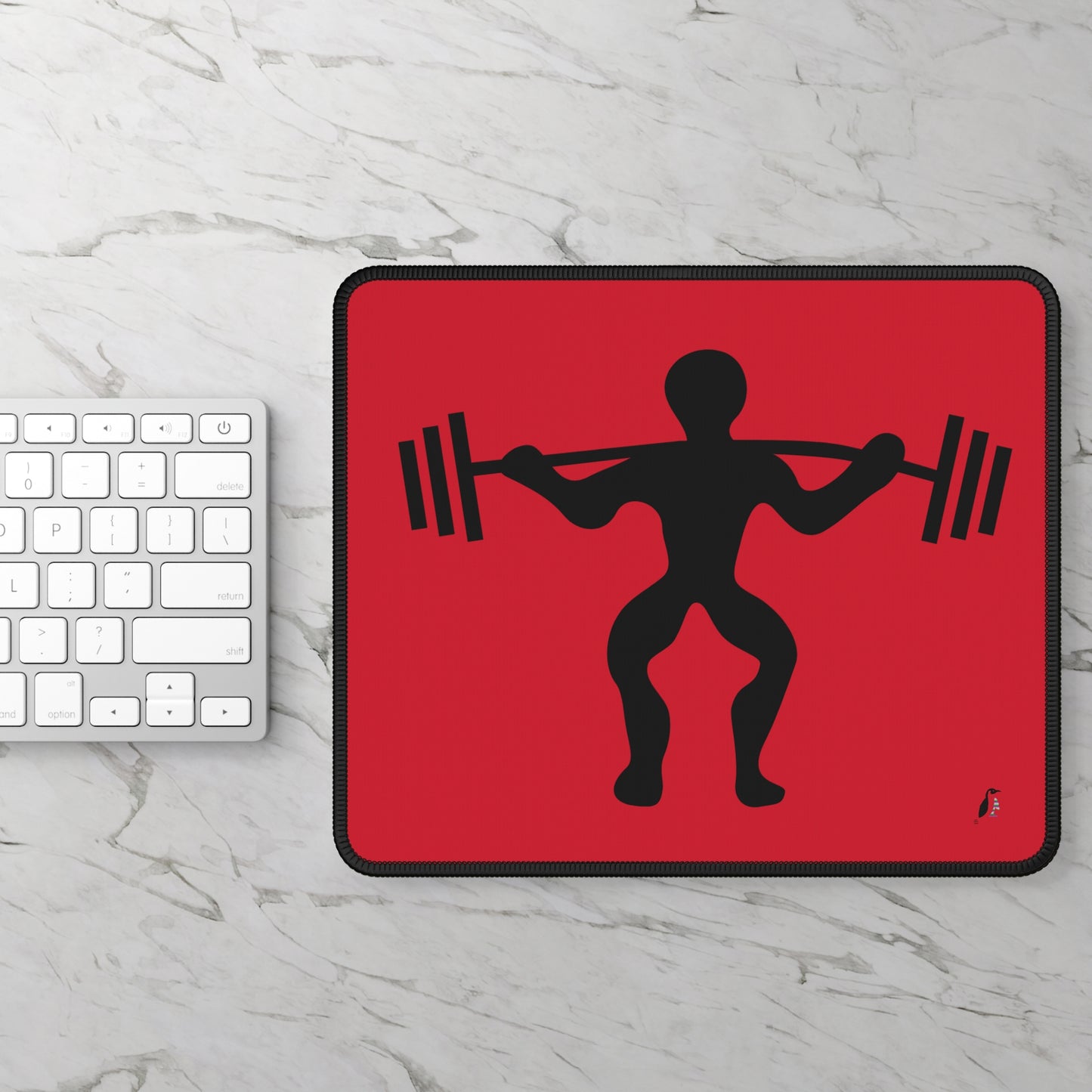 Gaming Mouse Pad: Weightlifting Dark Red