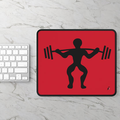 Gaming Mouse Pad: Weightlifting Dark Red