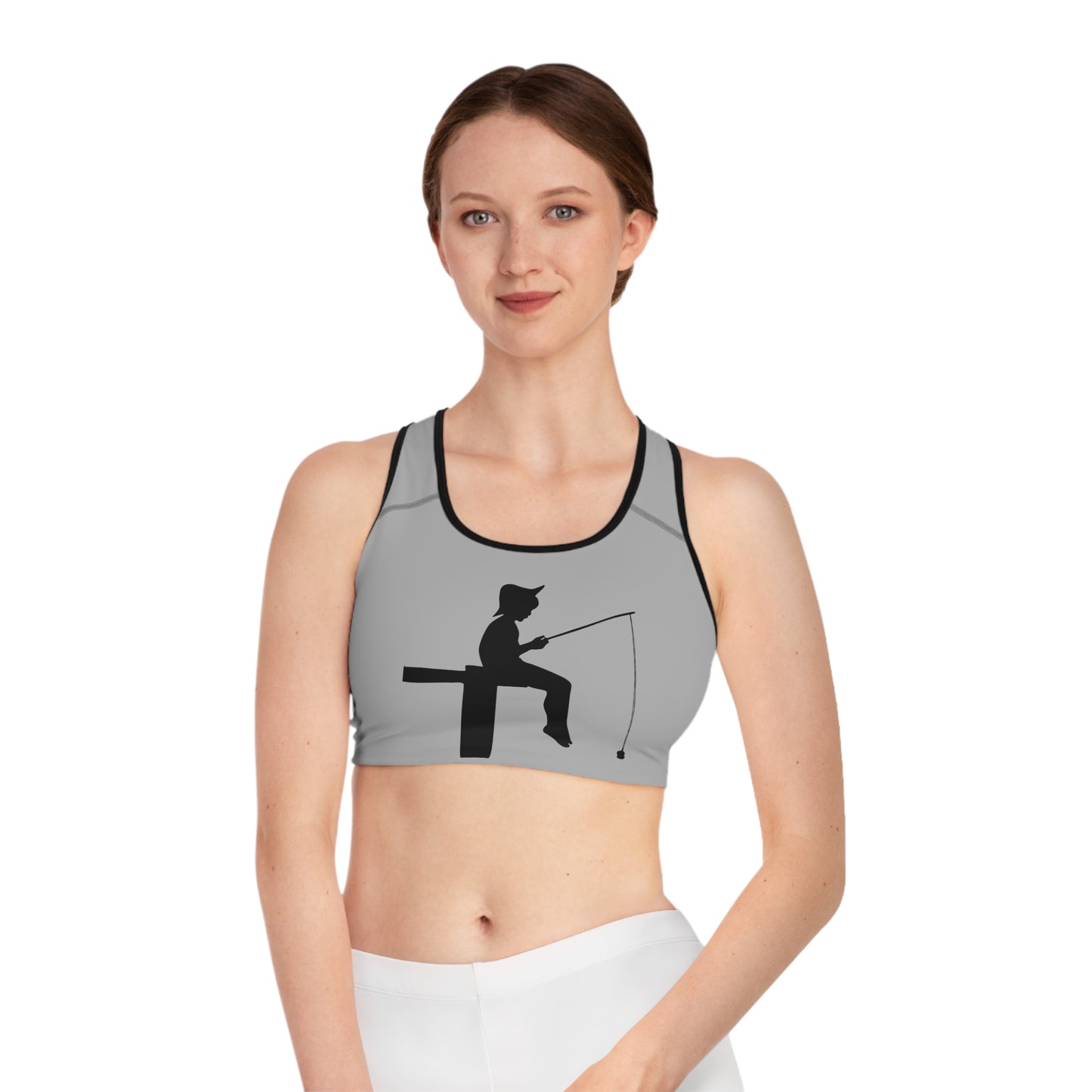 Sports Bra: Fishing Lite Grey