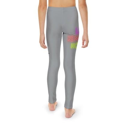 Youth Full-Length Leggings: Lost Remember Honor Grey