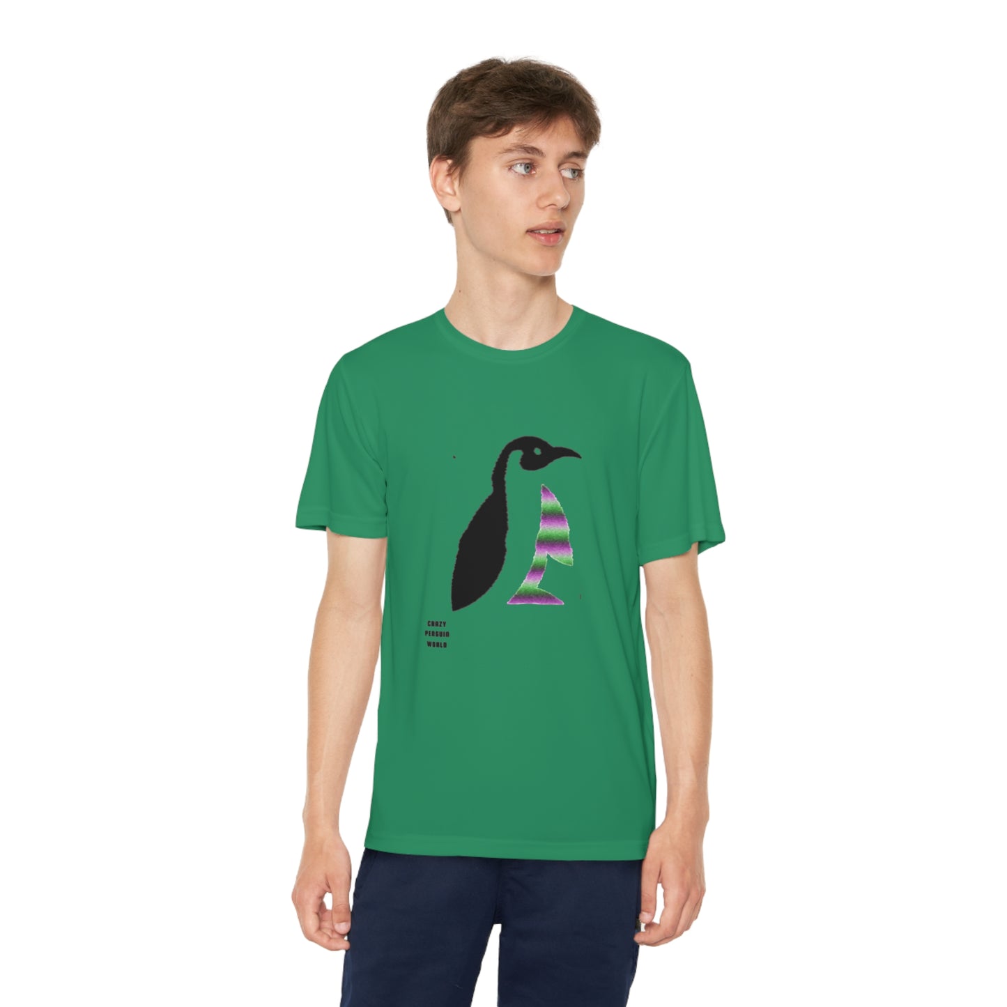 Youth Competitor Tee #1 : Crazy Penguin World Logo