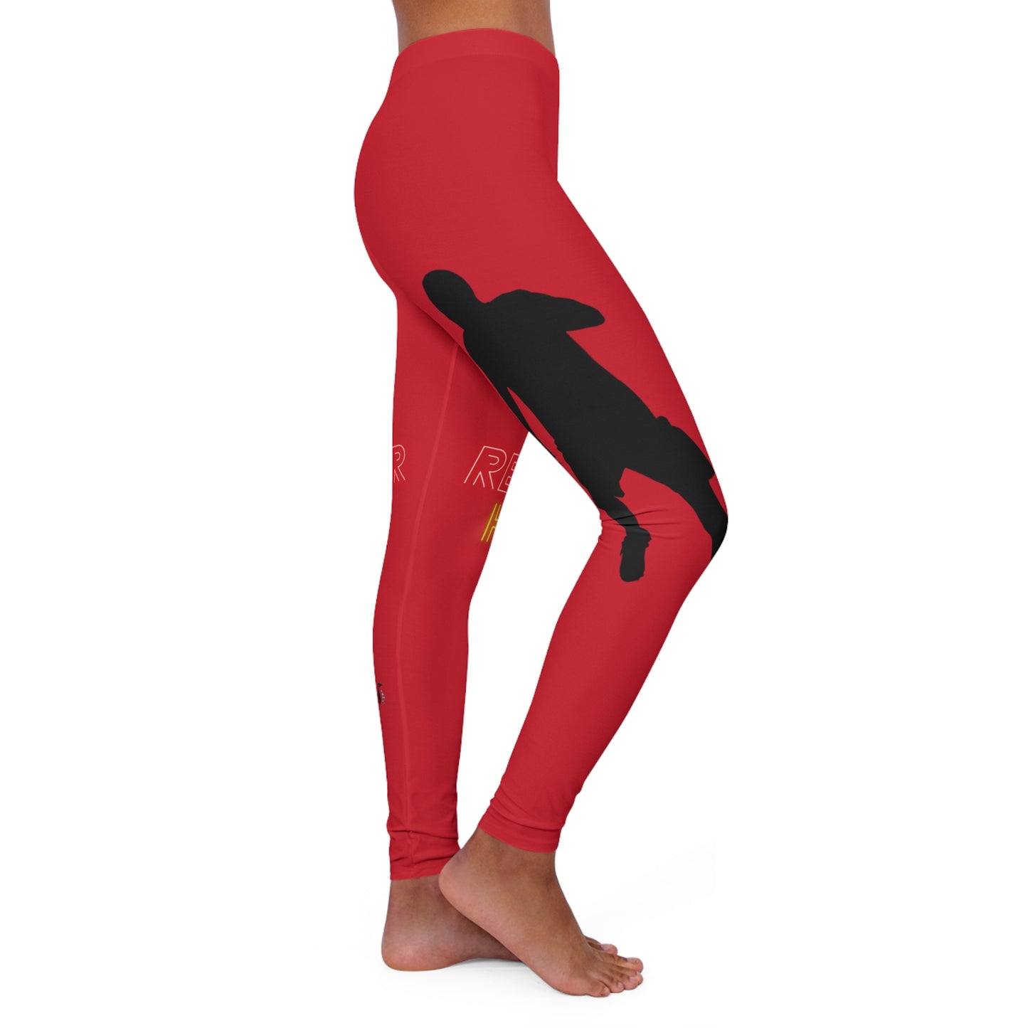 Women's Spandex Leggings: Soccer Dark Red