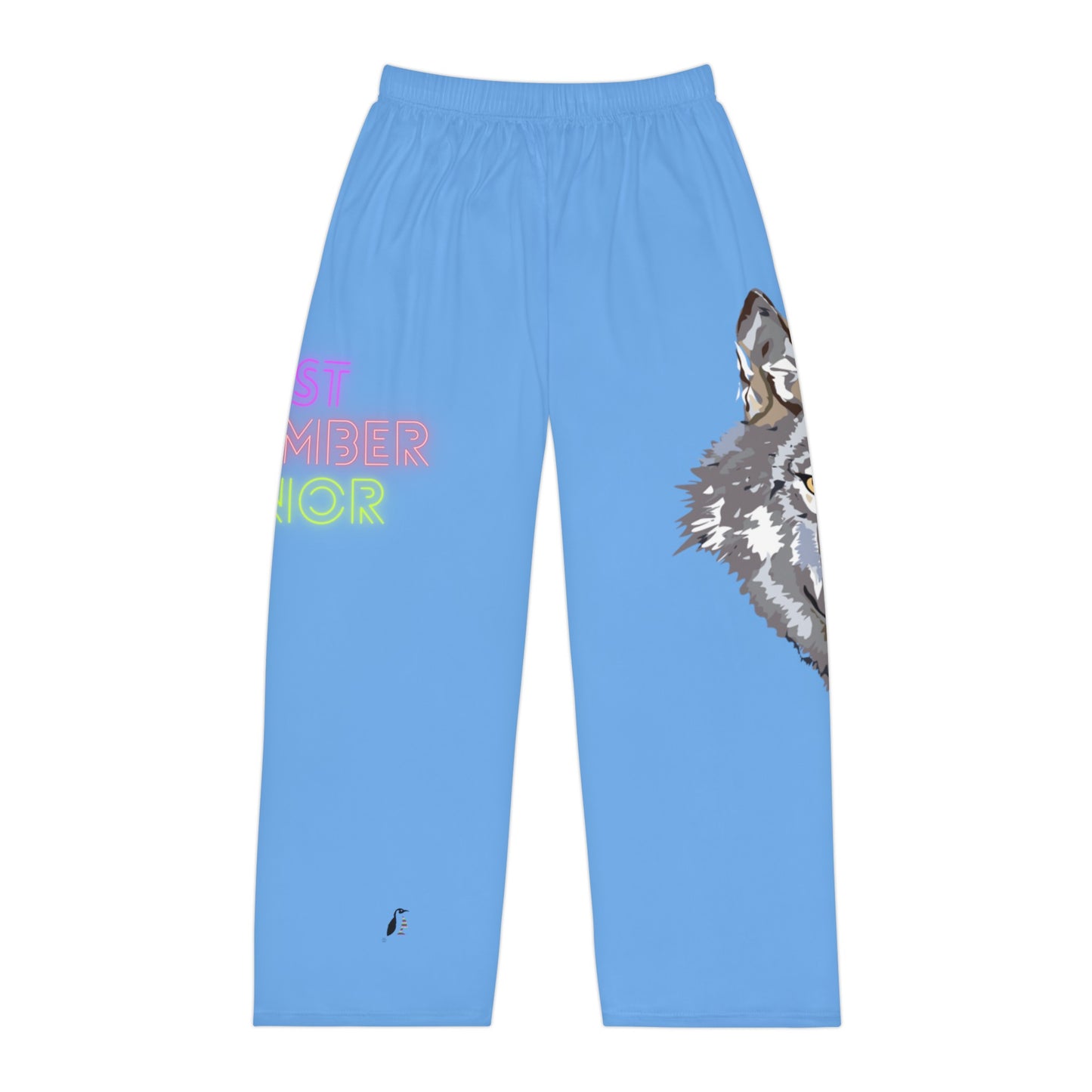 Men's Pajama Pants: Wolves Lite Blue