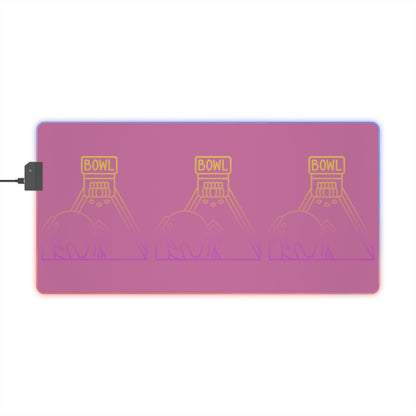 LED Gaming Mouse Pad: Bowling Lite Pink