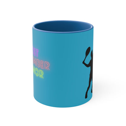 Accent Coffee Mug, 11oz: Tennis Turquoise