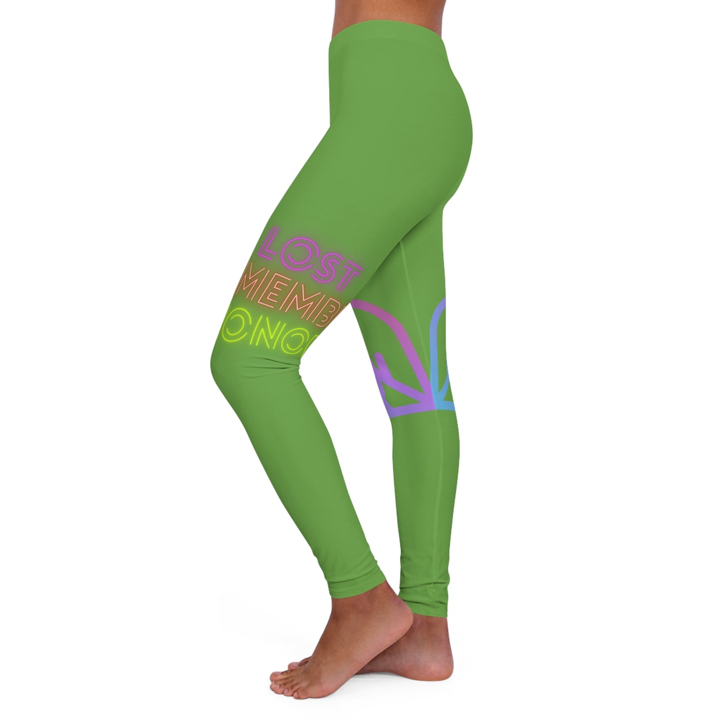 Women's Spandex Leggings: Gaming Green