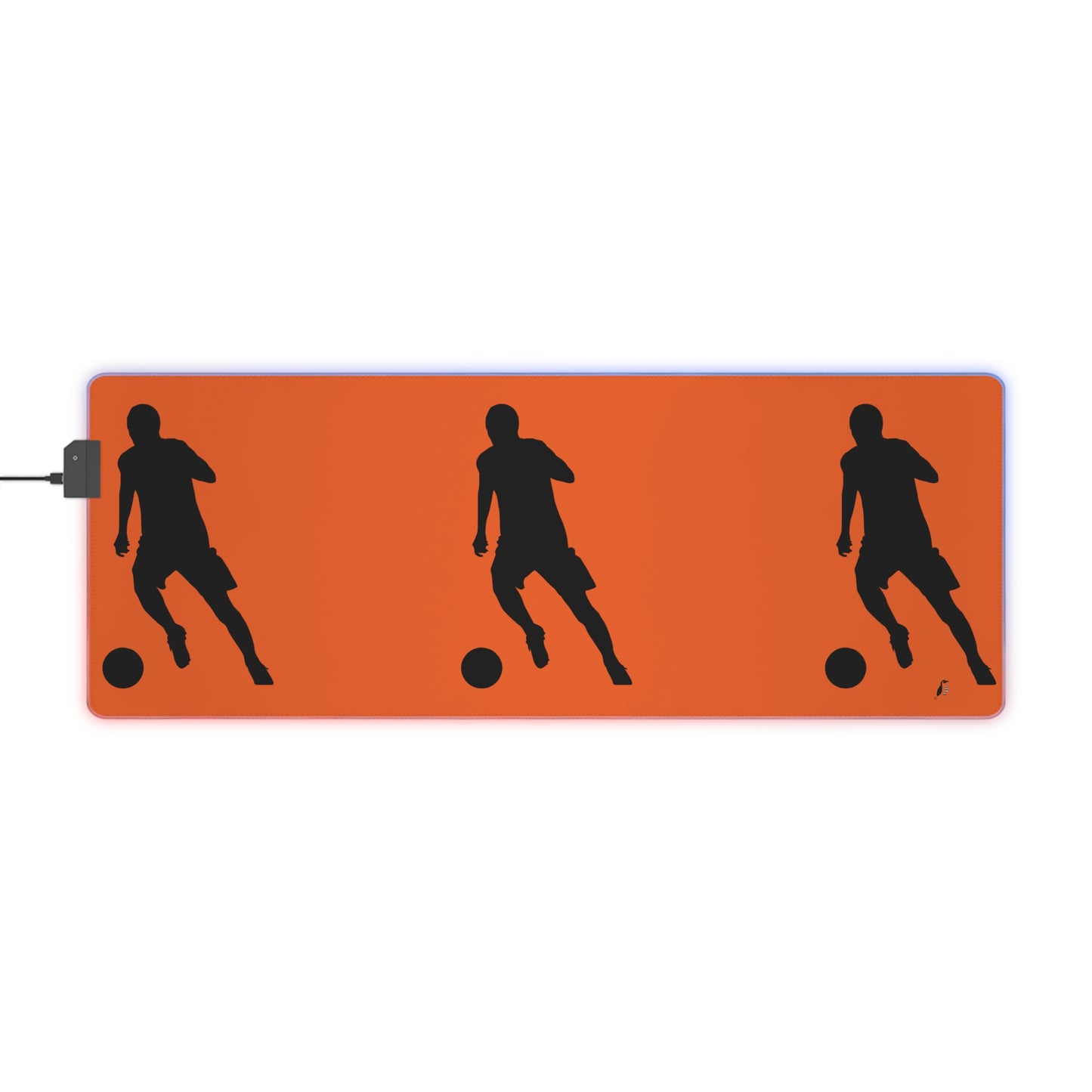 LED Gaming Mouse Pad: Soccer Orange