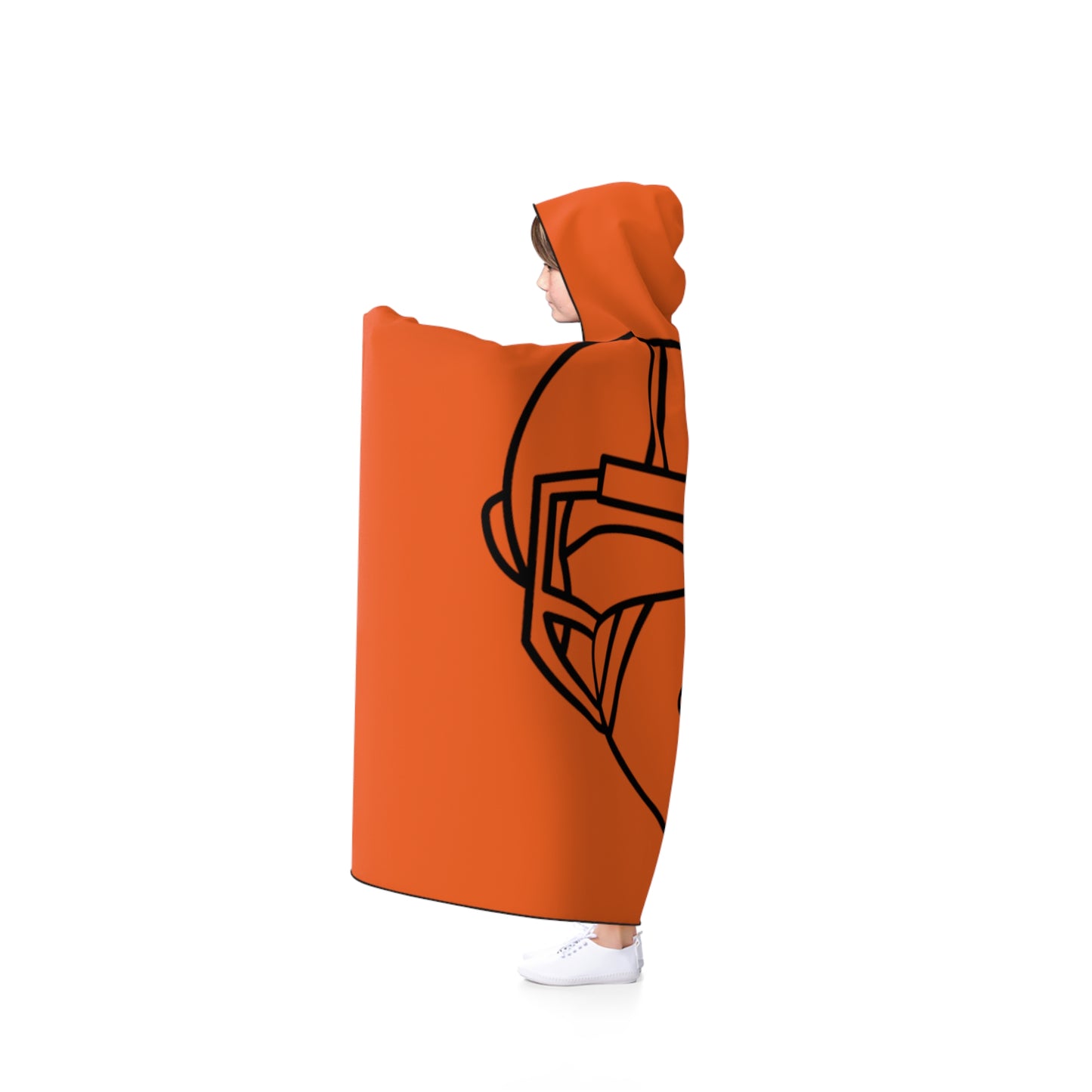 Hooded Blanket: Football Orange