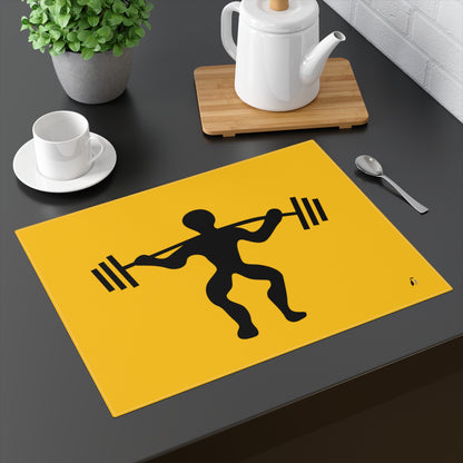 Placemat, 1pc: Weightlifting Yellow