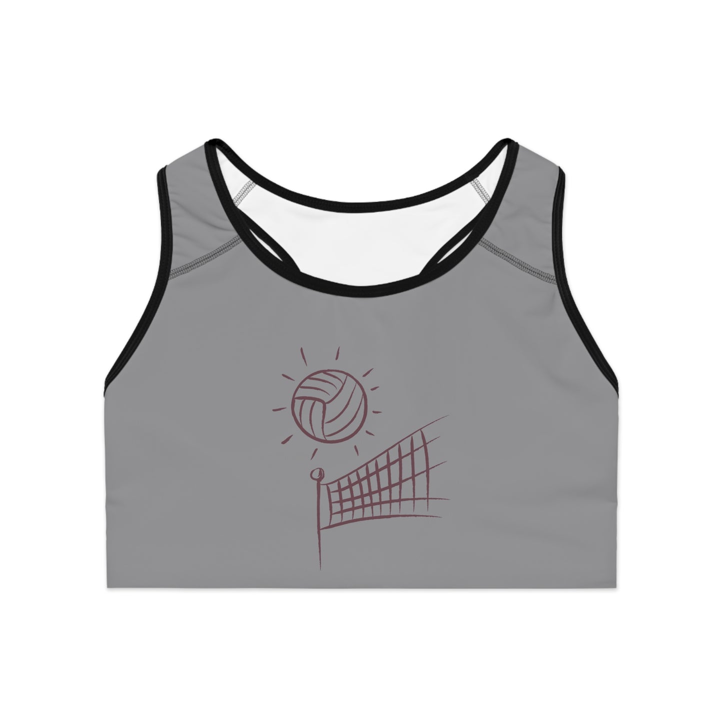 Sports Bra: Volleyball Grey