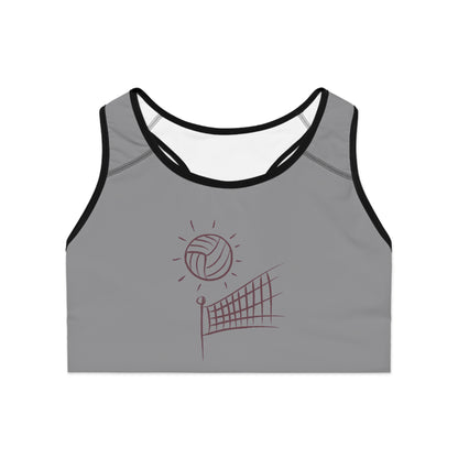 Sports Bra: Volleyball Grey