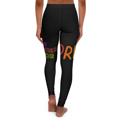 Women's Spandex Leggings: LGBTQ Pride Black