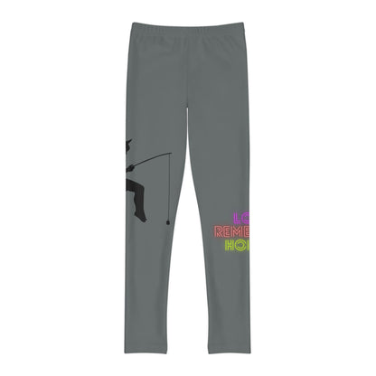 Youth Full-Length Leggings: Fishing Dark Grey