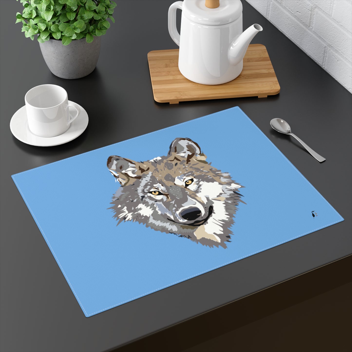 Placemat, 1pc: Wolves Lite Blue