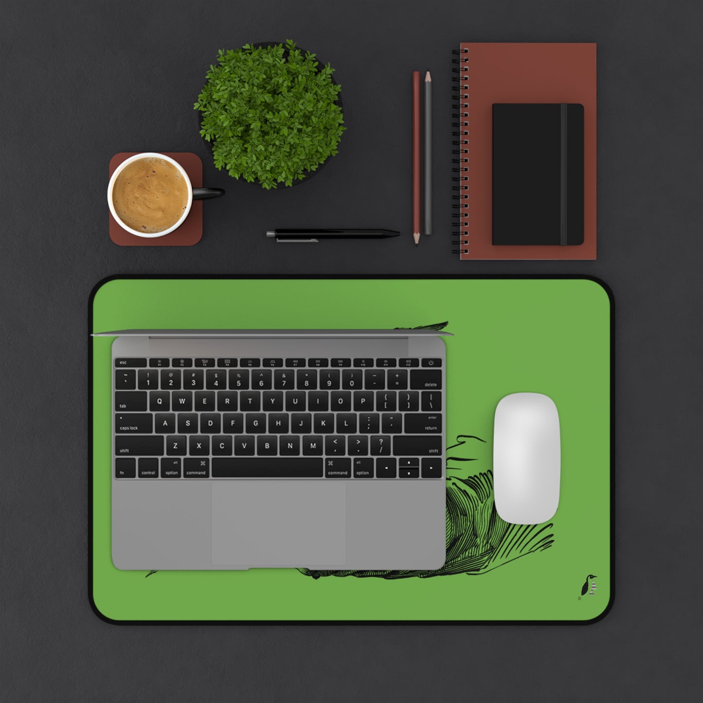 Desk Mat: Writing Green