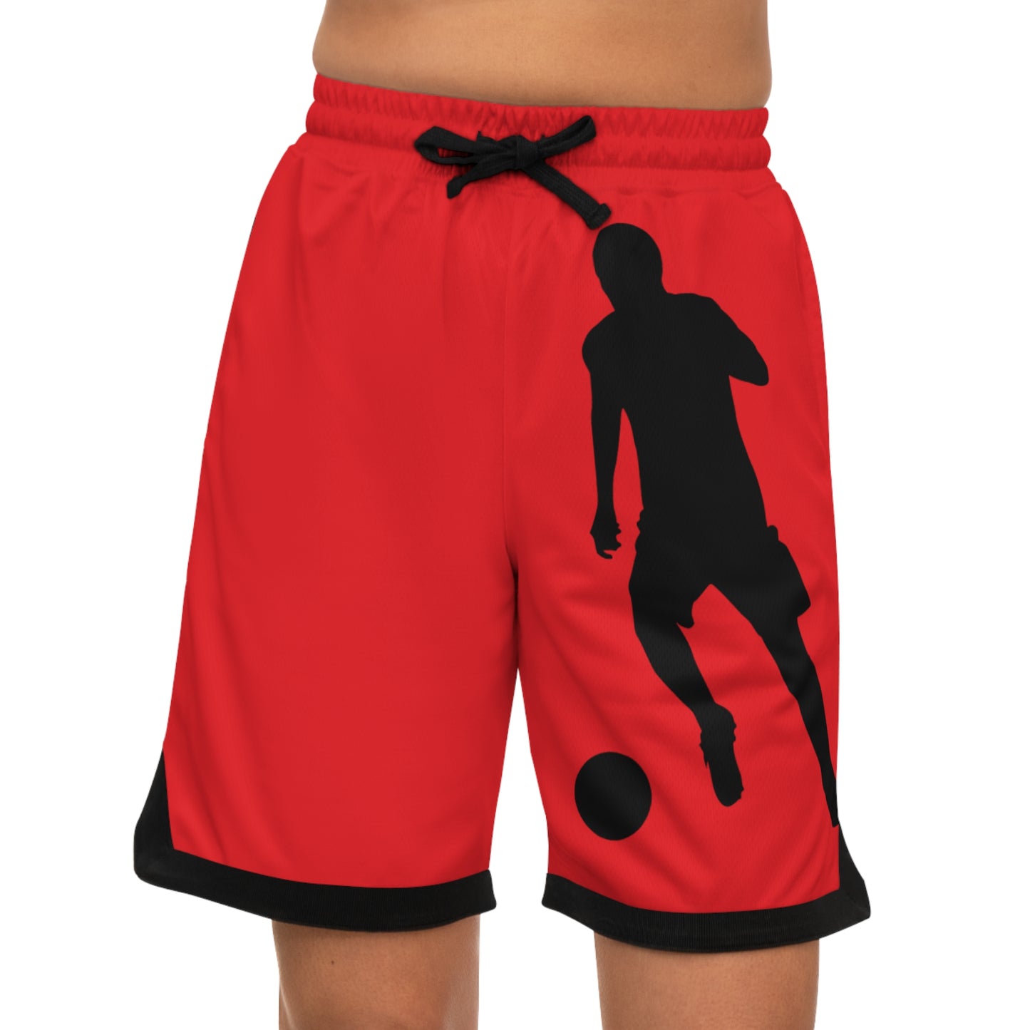 Basketball Rib Shorts: Soccer Red