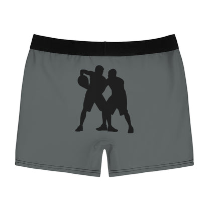 Men's Boxer Briefs: Basketball Dark Grey