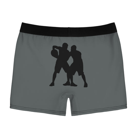 Men's Boxer Briefs: Basketball Dark Grey