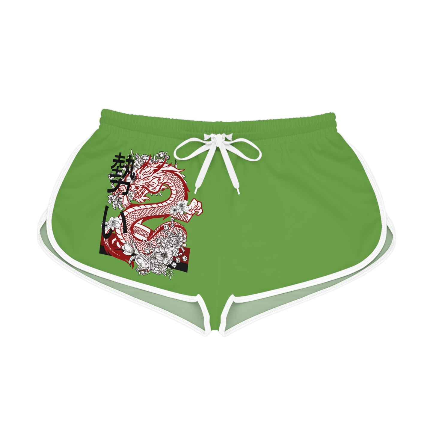 Women's Relaxed Shorts: Dragons Green