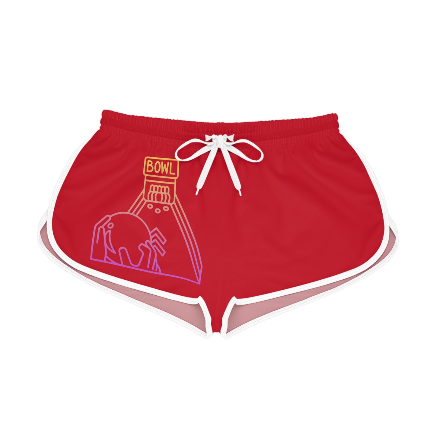 Women's Relaxed Shorts: Bowling Dark Red