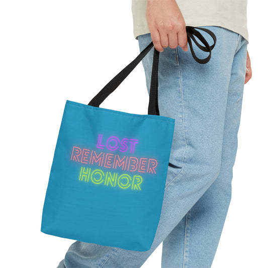 Tote Bag: Lost Remember Honor Turquoise