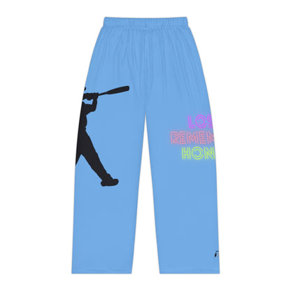 Women's Pajama Pants: Baseball Lite Blue