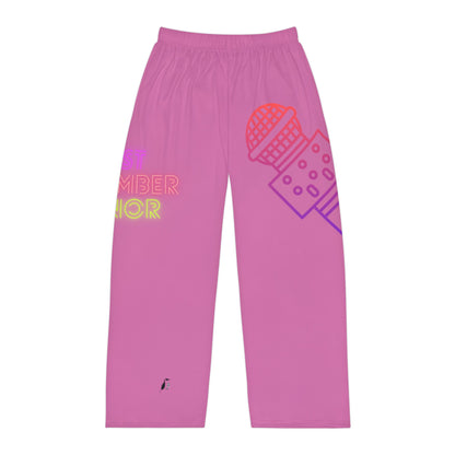 Men's Pajama Pants: Music Lite Pink