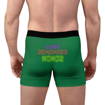 Men's Boxer Briefs: Lost Remember Honor Dark Green