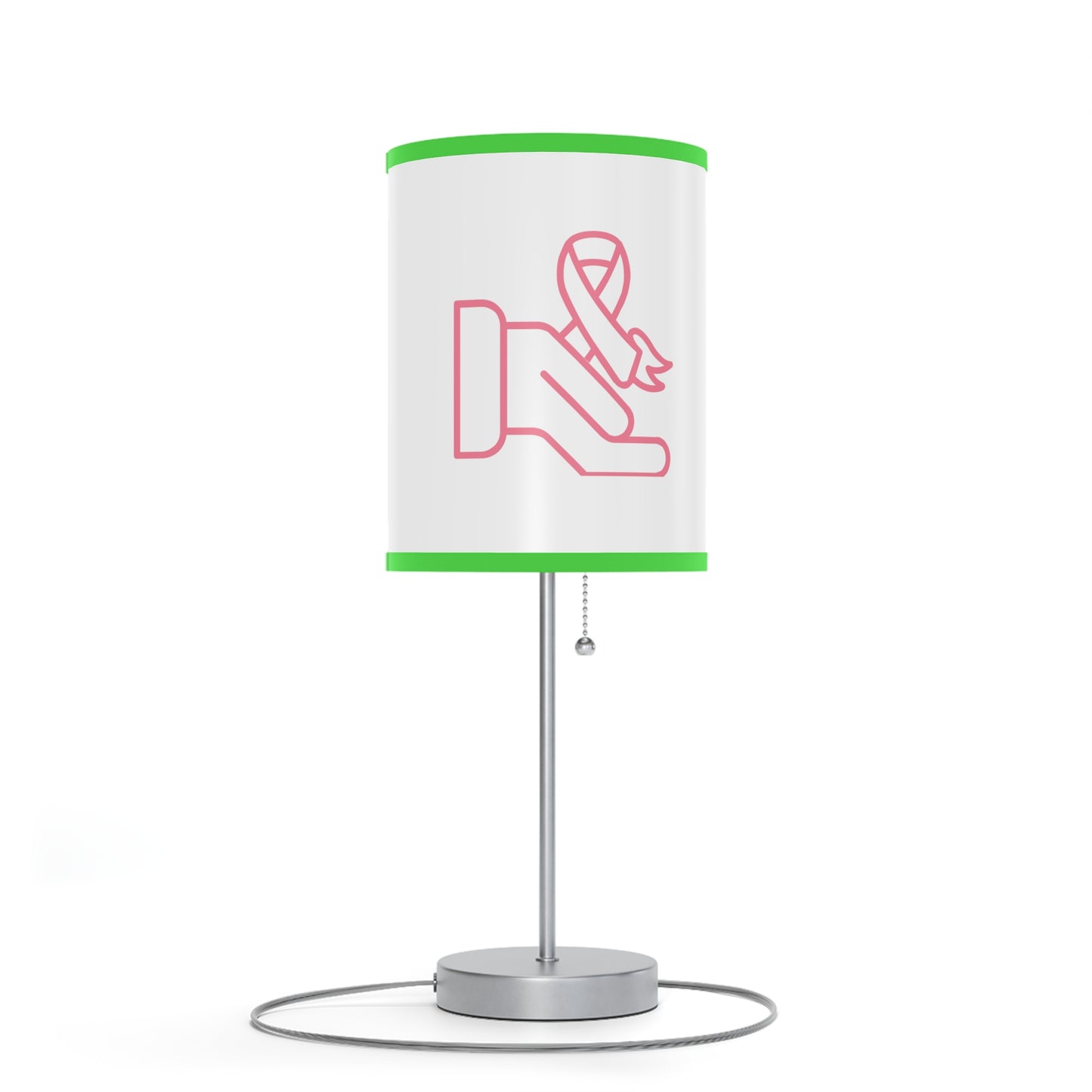 Lamp on a Stand, US|CA plug: Fight Cancer White