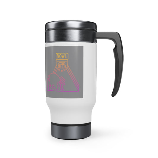 Stainless Steel Travel Mug with Handle, 14oz: Bowling Grey