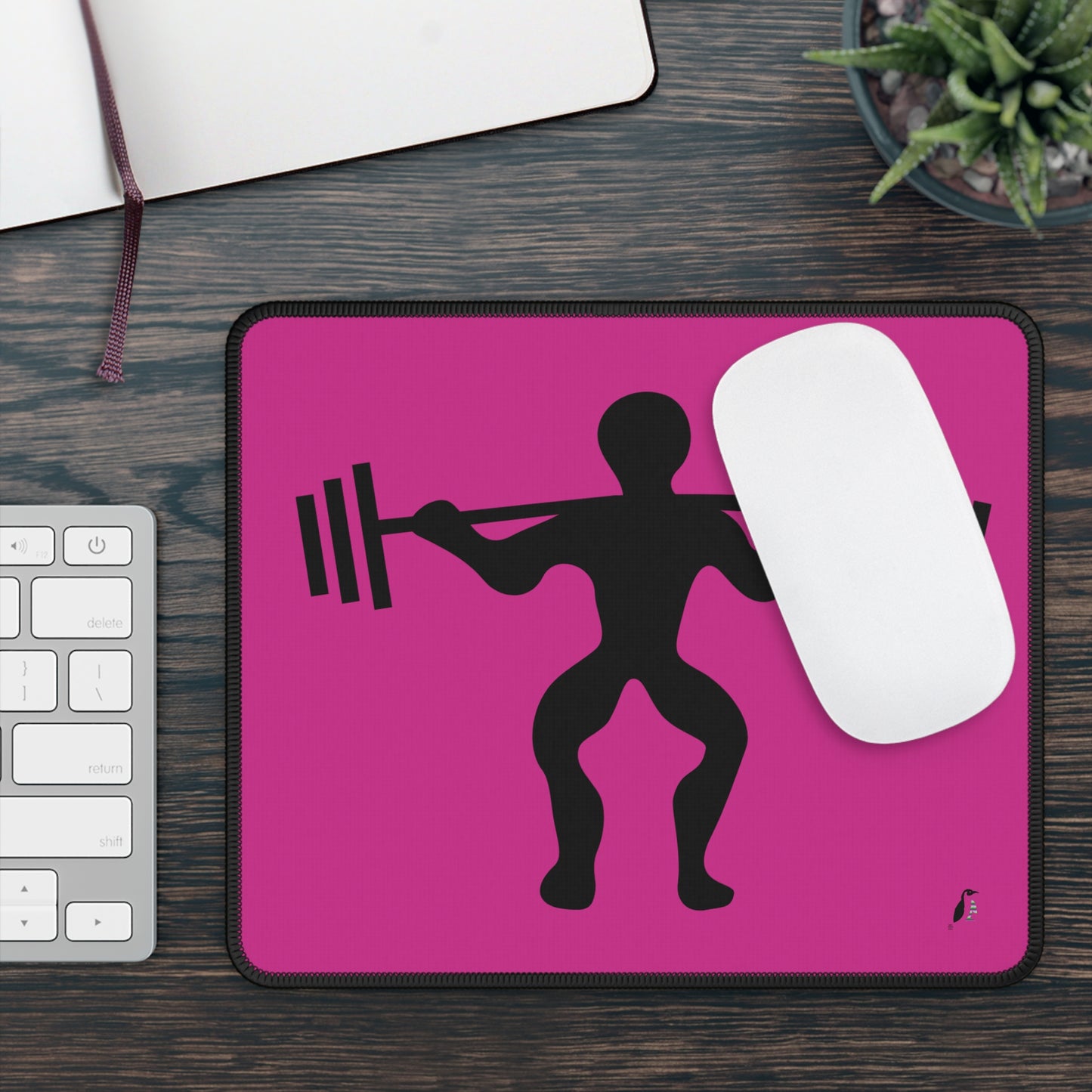 Gaming Mouse Pad: Weightlifting Pink