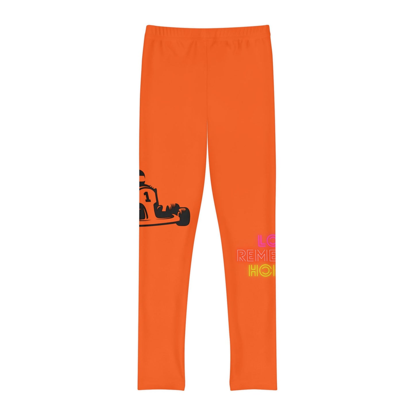 Youth Full-Length Leggings: Racing Orange