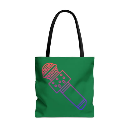 Tote Bag: Music Dark Green