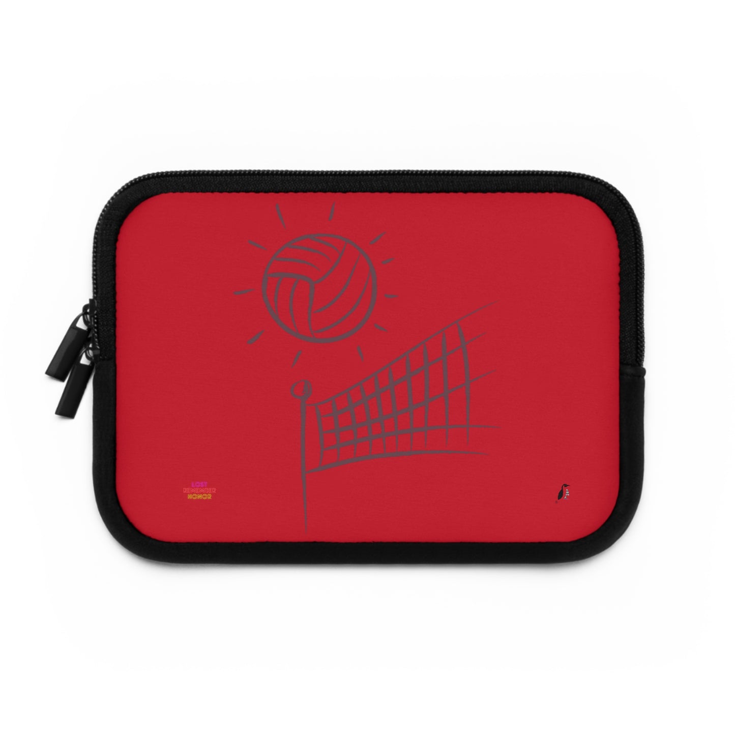 Laptop Sleeve: Volleyball Dark Red