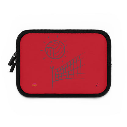 Laptop Sleeve: Volleyball Dark Red