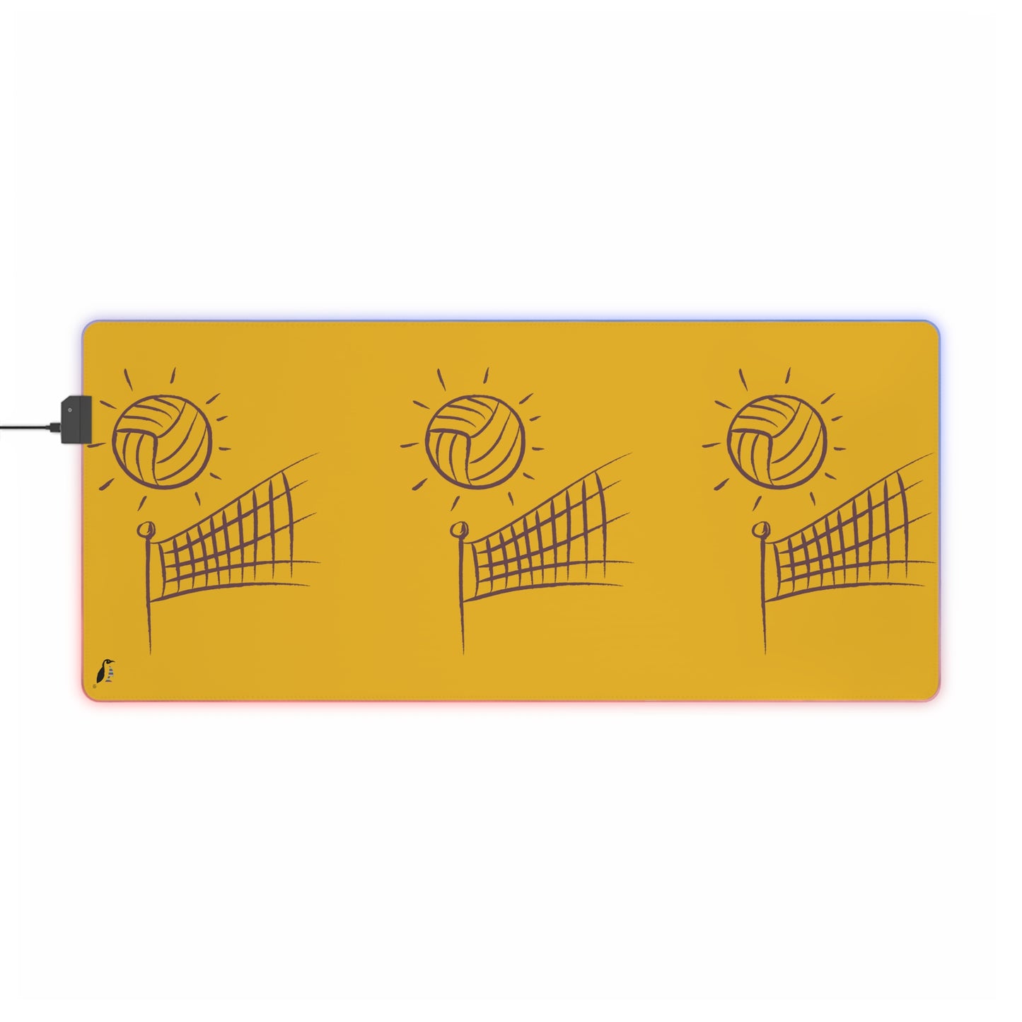 LED Gaming Mouse Pad: Volleyball Yellow