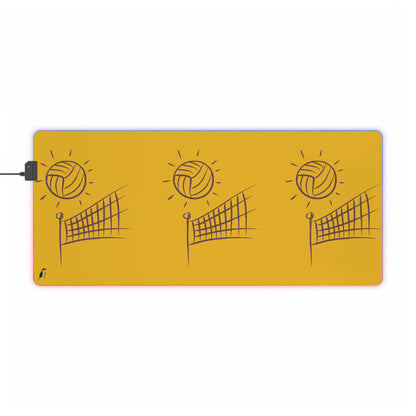 LED Gaming Mouse Pad: Volleyball Yellow