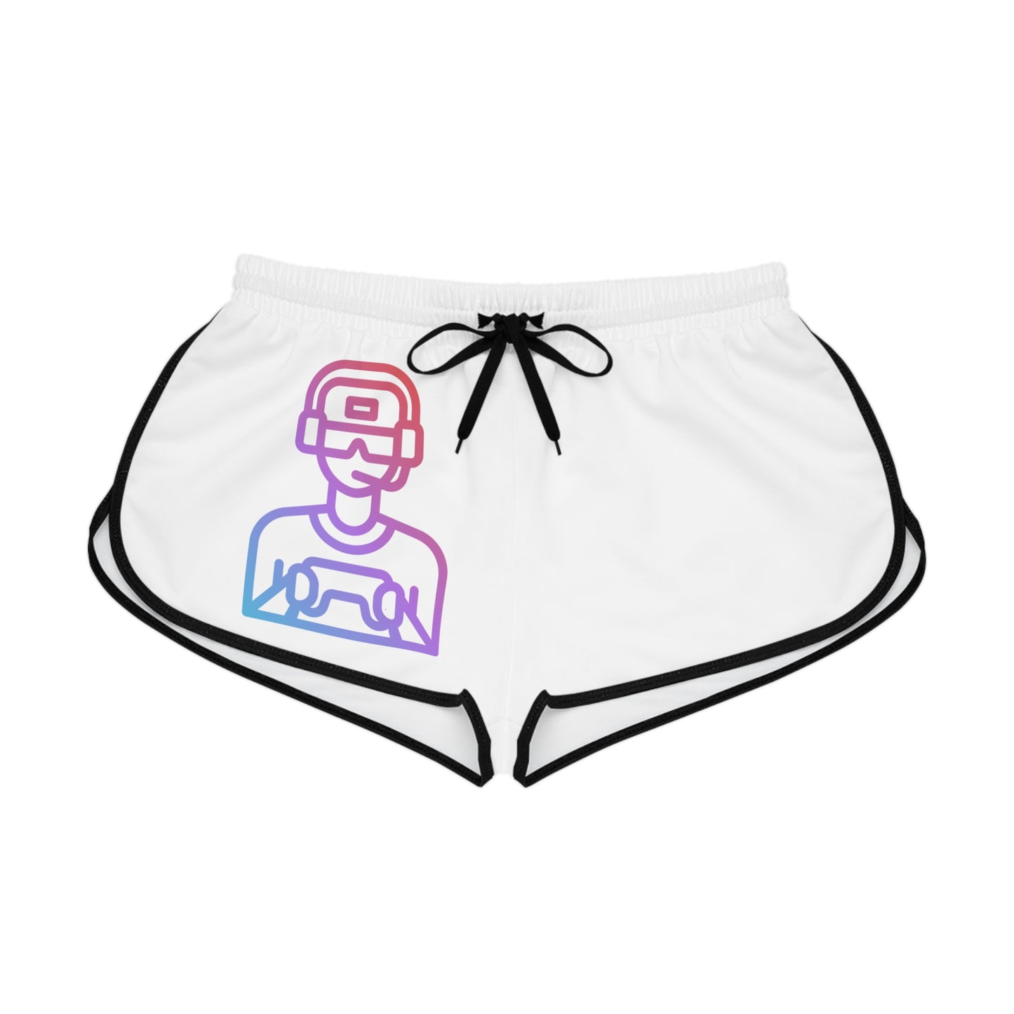 Women's Relaxed Shorts: Gaming White